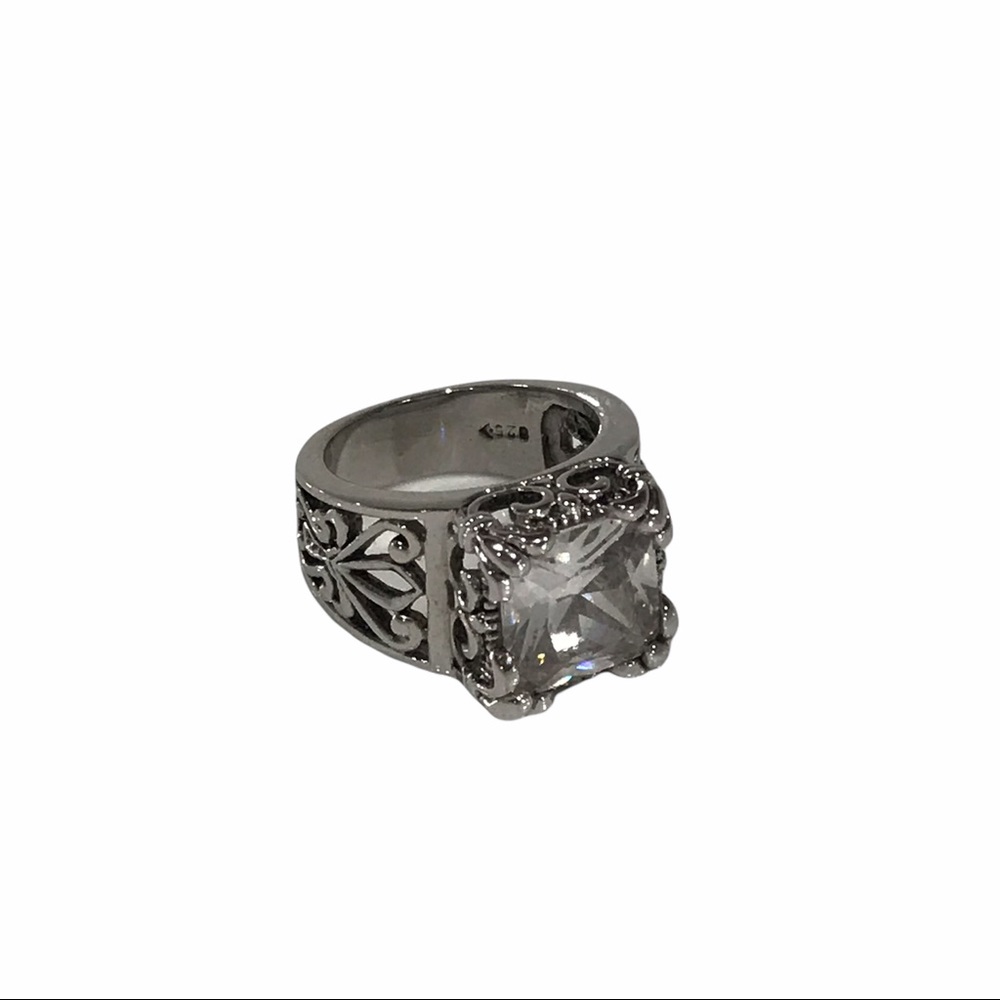 Silpada Sterling Silver Uptown Cubic Zirconia Ring